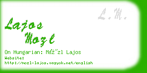 lajos mozl business card